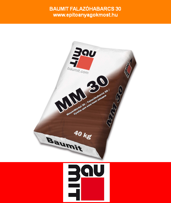 BAUMIT falazóhabarcs 30-as 40 kg/zsák 35 zsák/raklap