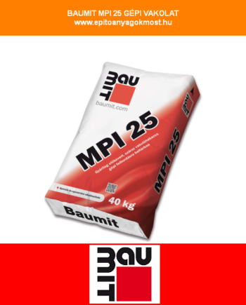 BAUMIT GV25 gépi vakolat 40 kg/zsák, 35 zsák/raklap