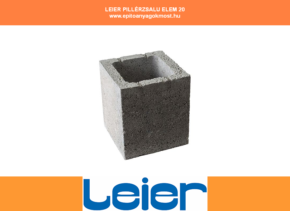 LEIER Pillérzsaluzó elem 20-as 150 db/raklap