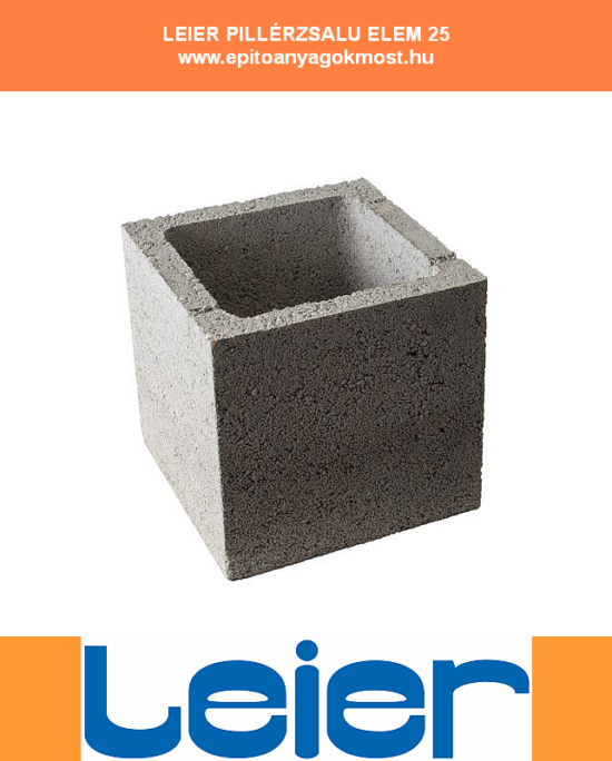 LEIER Pillérzsaluzó elem 25-ös 80 db/raklap