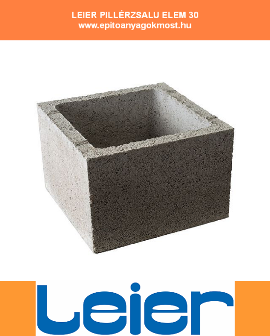 LEIER Pillérzsaluzó elem 30-as 60 db/raklap