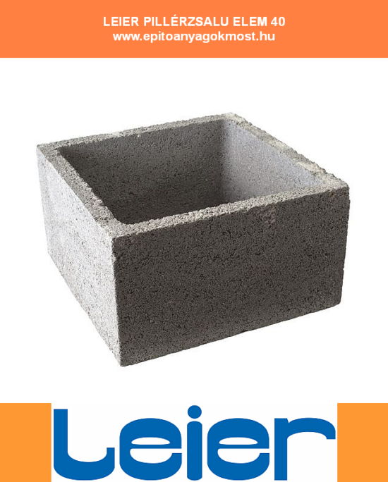 LEIER Pillérzsaluzó elem 40-es 30 db/raklap