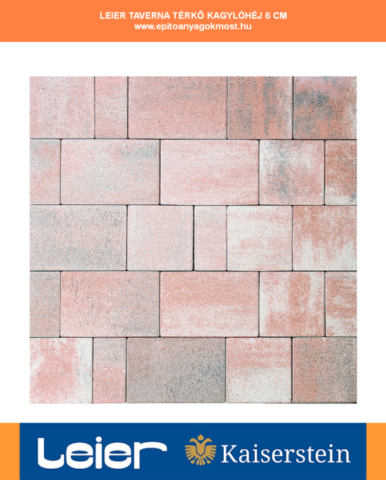 LEIER Taverna térkő 6 cm Kagylóhéj melírozott 12 m2/raklap KL