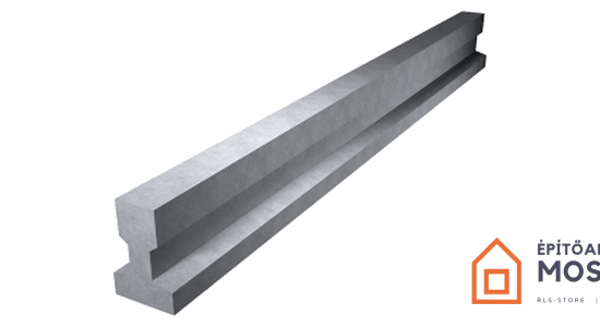 SW EU 30 BELSŐ FESZTÁVÚ betongerenda (hosszúság: 320 cm, szélesség: 14-8 cm, magasság: 19 cm)