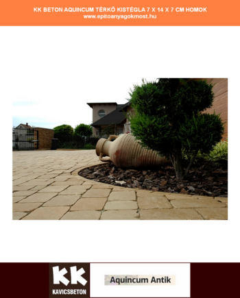 KK Beton Aquincum kistégla 7 x 14 cm Homok 600 db/raklap