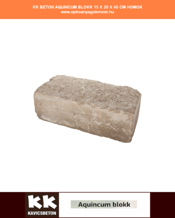 KK Beton Aquincum BLOKK 15 x 20 x 40 cm Homok 60 db/raklap
