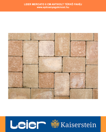 LEIER Mercato 10 x 20 x 6 cm térkő Fahéj