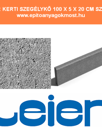LEIER Quartz kerti szegélykő 20 cm magas, sík szürke 60 db/raklap KL