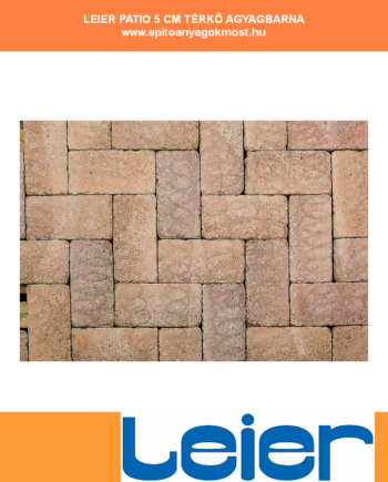LEIER Patio antik tér és falazókő 5 cm agyagbarna melírozott