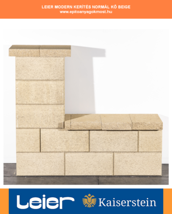LEIER Modern kerítéskő natúr félkő 20x20x20 cm beige