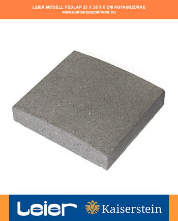 LEIER Modell fedlap 25x28x6 cm agyagszürke