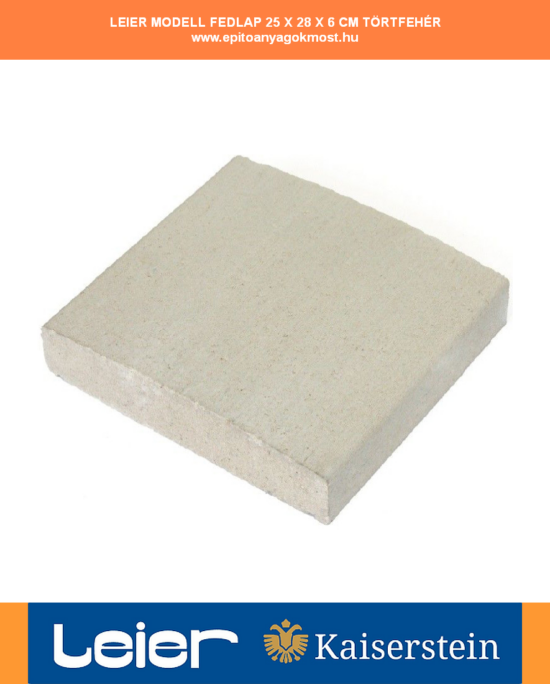 LEIER Modell fedlap 25x28x6 cm törtfehér