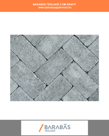 BARABÁS téglakő 5 cm-es grafit 450 db/raklap