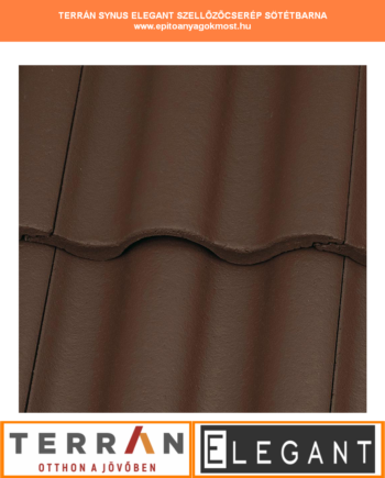 TERRÁN Synus Elegant szellőzőcserép sötétbarna