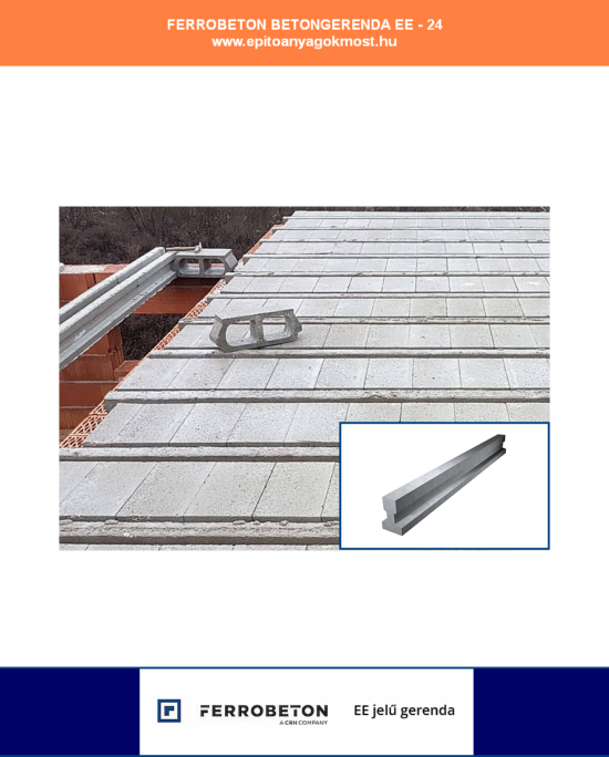FERROBETON "EE"-24 jelű SZABVÁNY födémgerenda