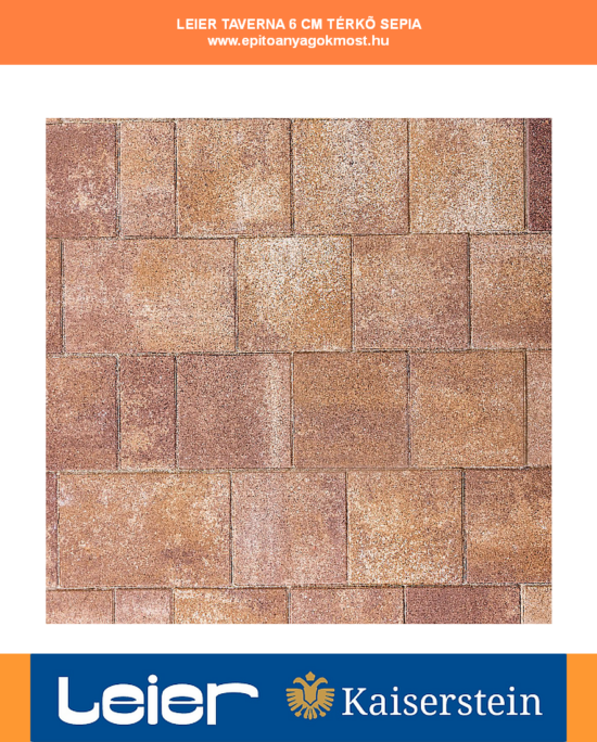 LEIER Taverna térkő 6 cm Sepia
