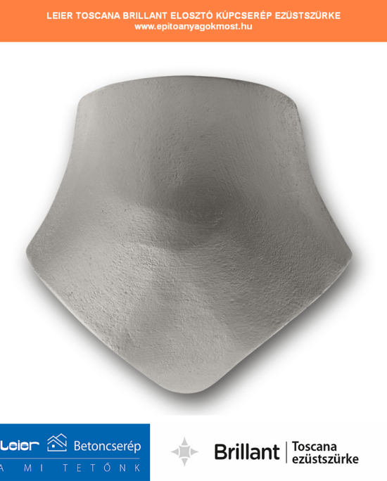 LEIER Toscana Brillant 3-as elosztó kúpcserép ezüstszürke