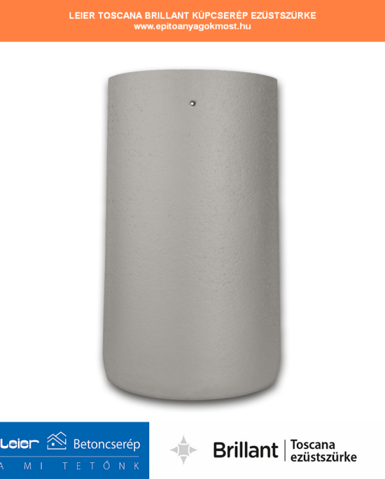 LEIER Toscana Brillant kúpcserép 2,7 db/m ezüstszürke