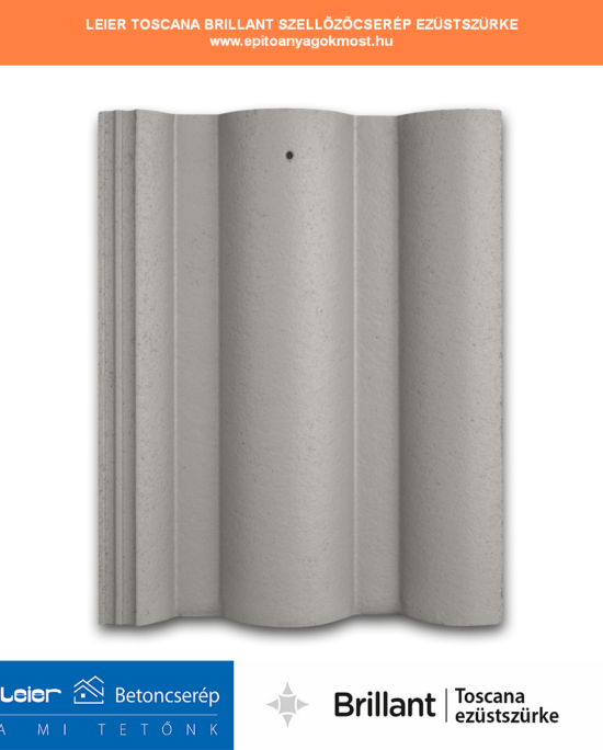 LEIER Toscana Brillant cserép ezüstszürke 240 db/raklap