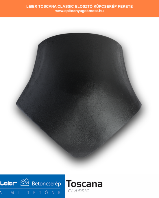 LEIER Toscana Classic 3-as elosztó kúpcserép fekete