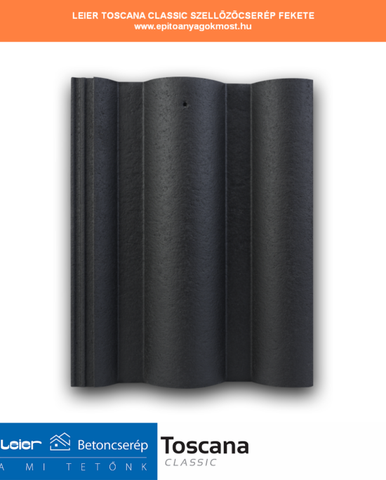 LEIER Toscana Classic szellőzőcserép fekete