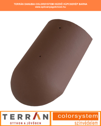 TERRÁN Danubia Colorsystem kezdő élgerinccserép barna