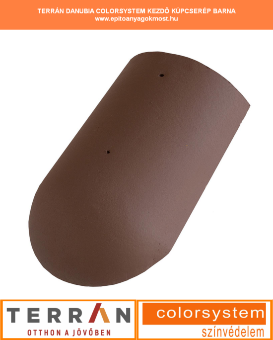 TERRÁN Danubia Colorsystem kezdő élgerinccserép barna