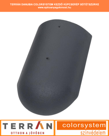 TERRÁN Danubia Colorsystem kezdő élgerinccserép sötétszürke
