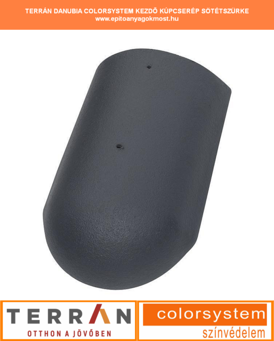 TERRÁN Danubia Colorsystem kezdő élgerinccserép sötétszürke