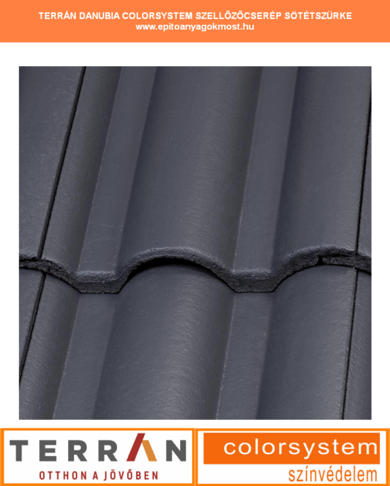 TERRÁN Danubia Colorsystem szellőzőcserép sötétszürke