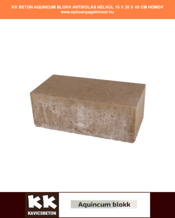 KK Beton Aquincum BLOKK antikolás nélküli 15 x 20 x 40 cm Homok 60 db/raklap
