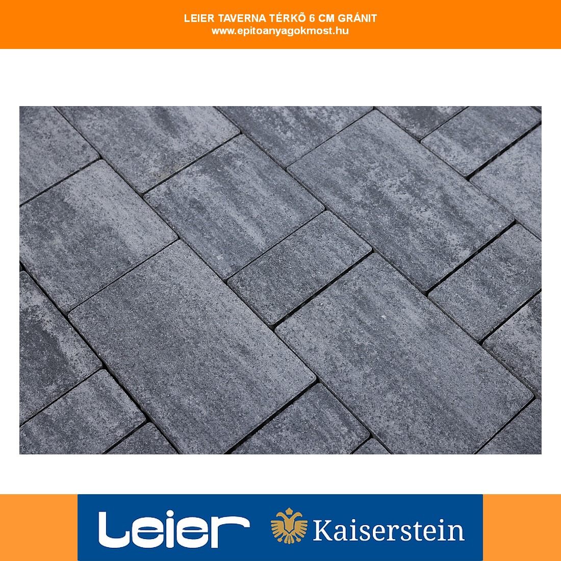 LEIER Taverna térkő 6 cm Gránit