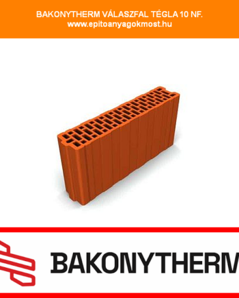 BAKONYTHERM VÁLASZFAL TÉGLA 10 N+F 120 db/raklap