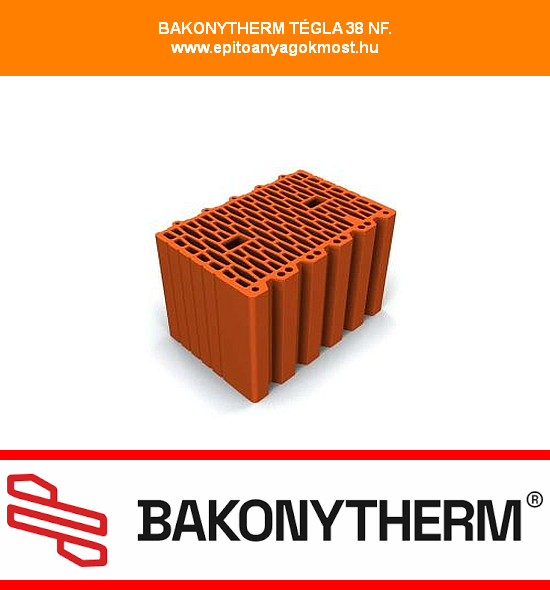 BAKONYTHERM TÉGLA 38 N+F 60 db/raklap