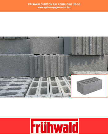 FRÜHWALD beton üreges falazóblokk 20-as 50 db/raklap