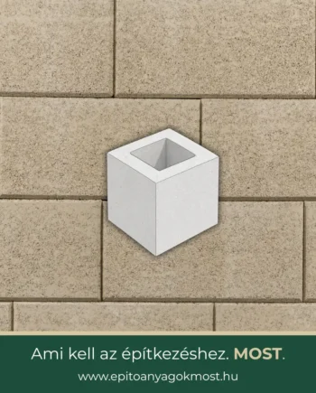 LEIER Modern Natur kerítéskő félkő 20 x 20 x 20 cm Beige