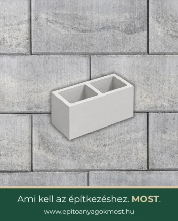 LEIER Modern Satírozott kerítéskő normálkő 40 x 20 x 20 cm Jégszürke