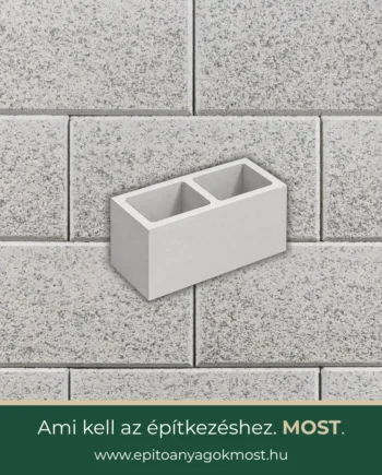 LEIER Modern Finomszórt kerítéskő normálkő 40 x 20 x 20 cm Törtfehér