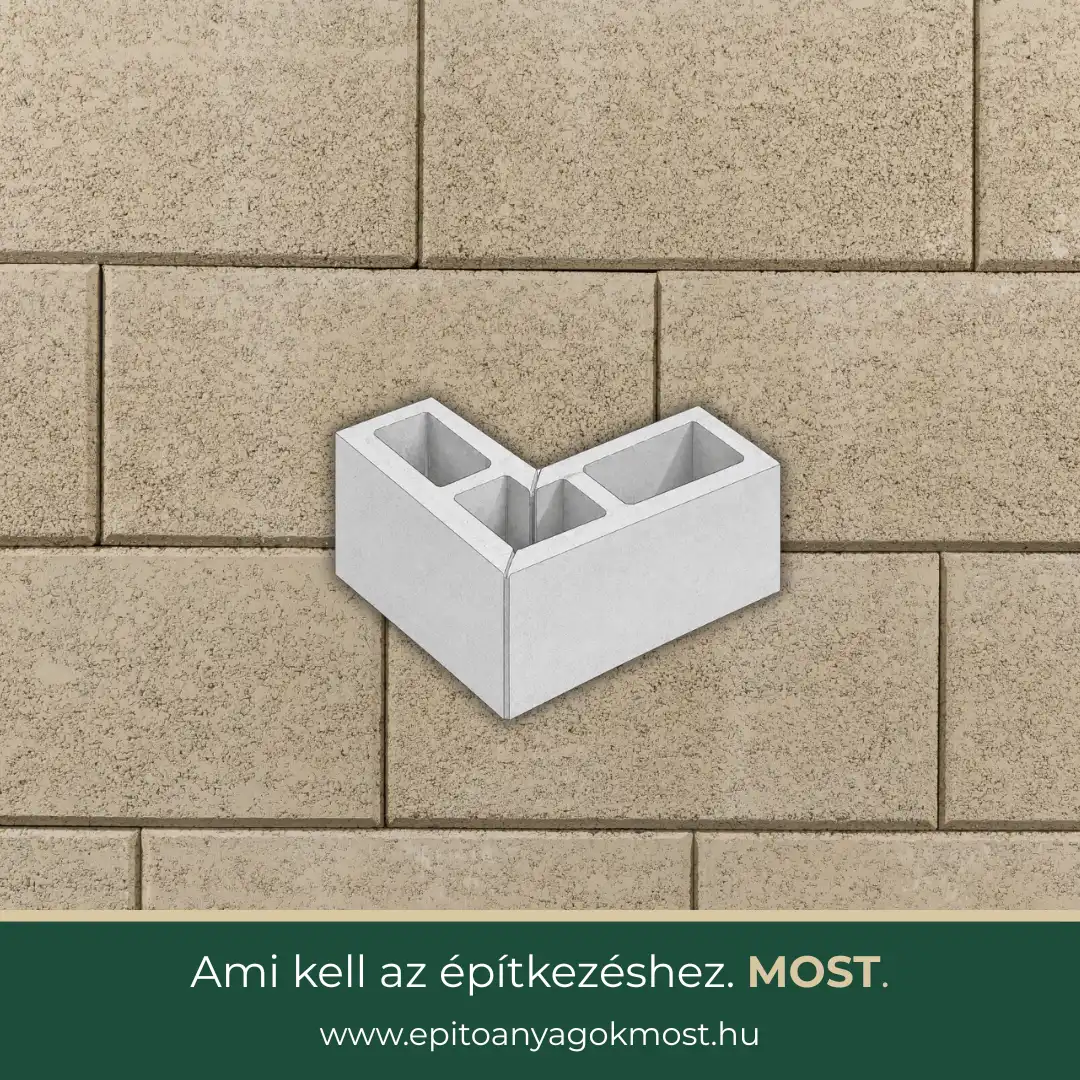 LEIER Modern Natur kerítéskő sarokelem 40 x 20 x 20 cm Beige