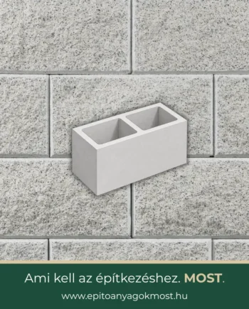 LEIER Architektúra kerítéskő normálkő 40 x 20 x 20 cm Törtfehér