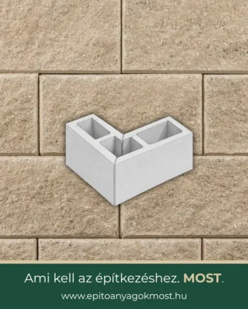 LEIER Architektúra kerítéskő sarokelem 40 x 20 x 20 cm Beige