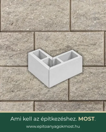 LEIER Architektúra kerítéskő sarokelem 40 x 20 x 20 cm Beige-barna