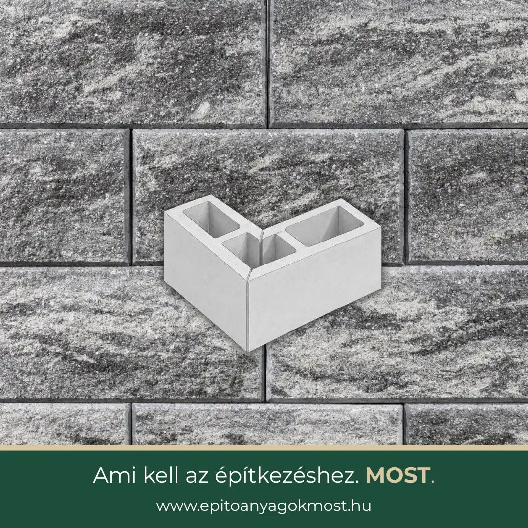 LEIER Architektúra kerítéskő sarokelem 40 x 20 x 20 cm Feketemárvány