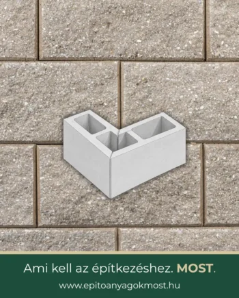 LEIER Architektúra kerítéskő sarokelem 40 x 20 x 20 cm Mokka