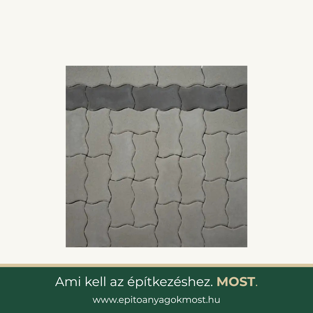 TERRÁN Classic Wave térkő 6 cm Szürke